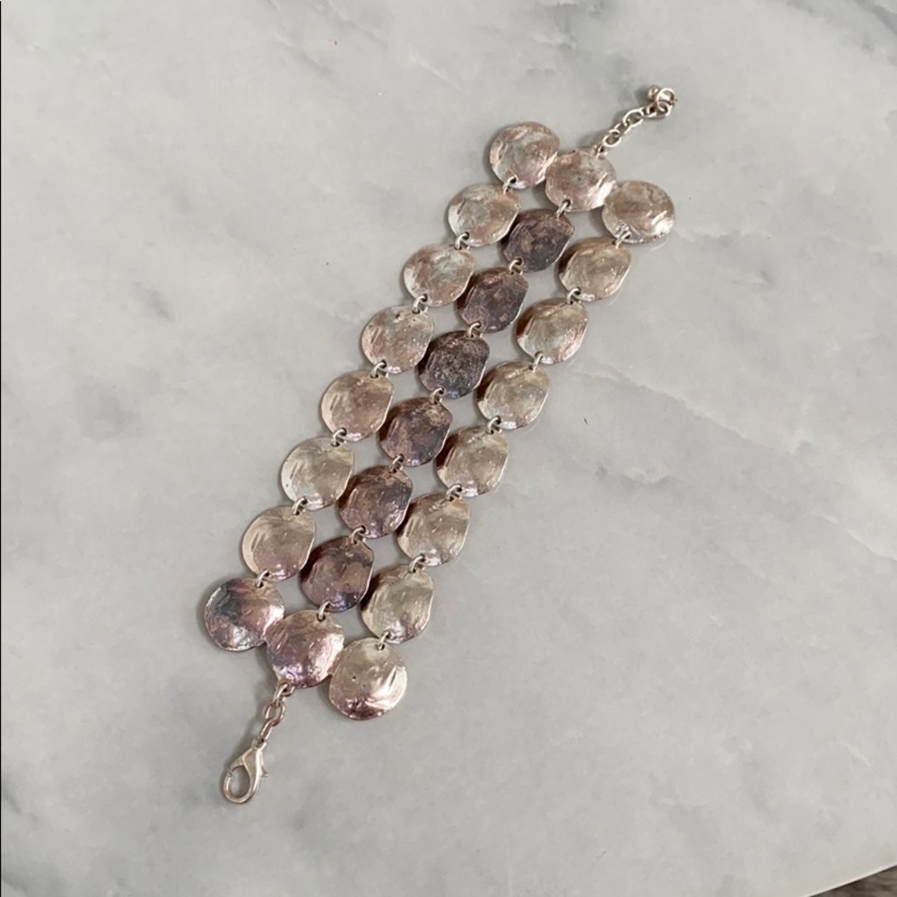 Hammered coin bracelet